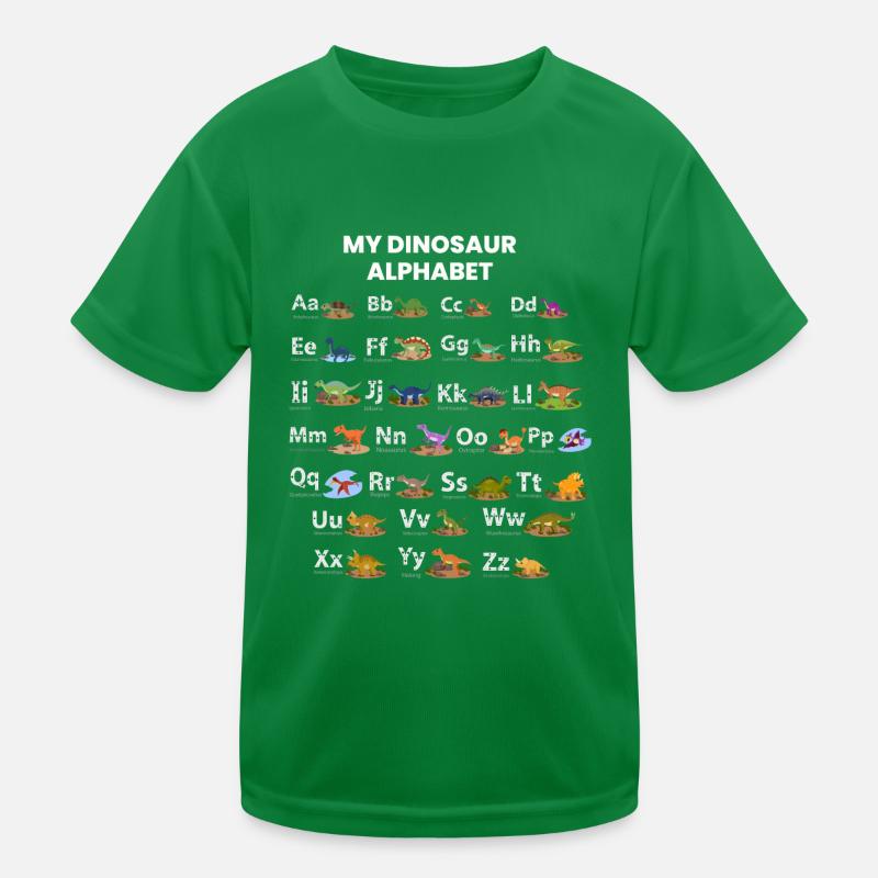 My Dinosaur Lovers ABC Kids Dino Alphabet Kids Functional T-Shirt