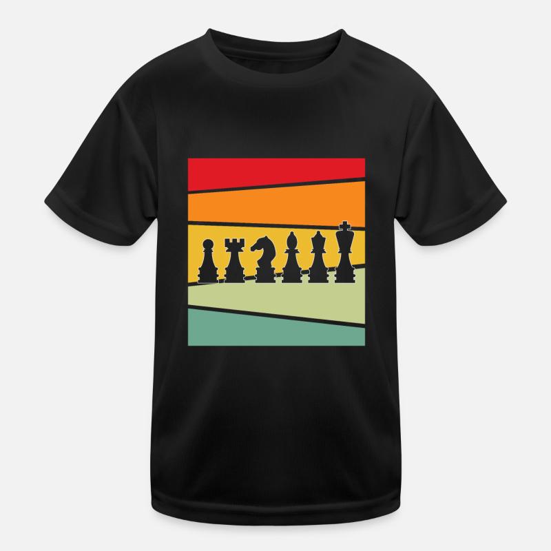 Schach Retro Kinder Funktions-T-Shirt