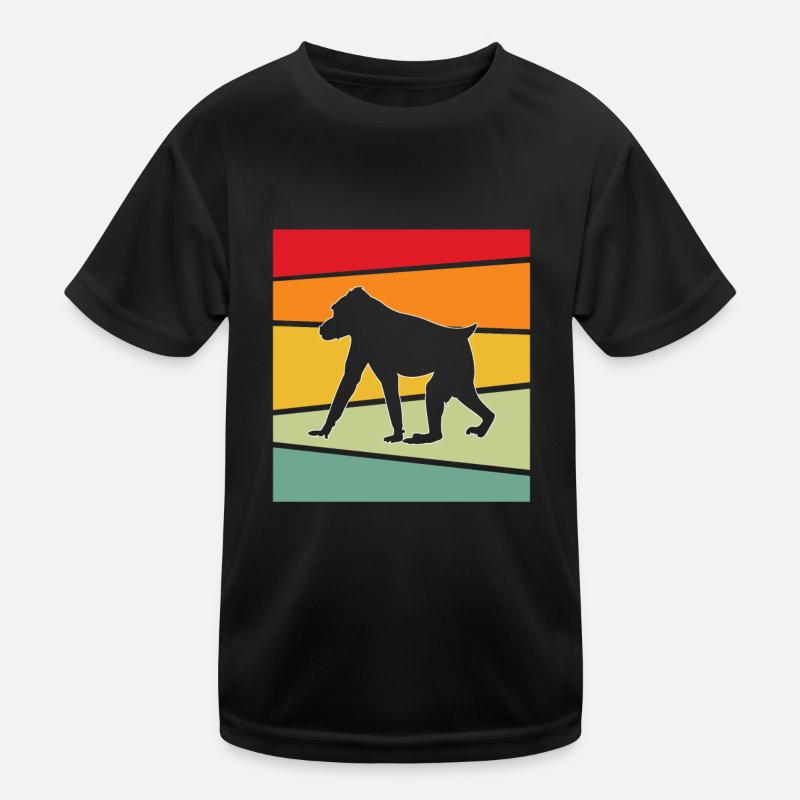 Affe Retro Kinder Funktions-T-Shirt