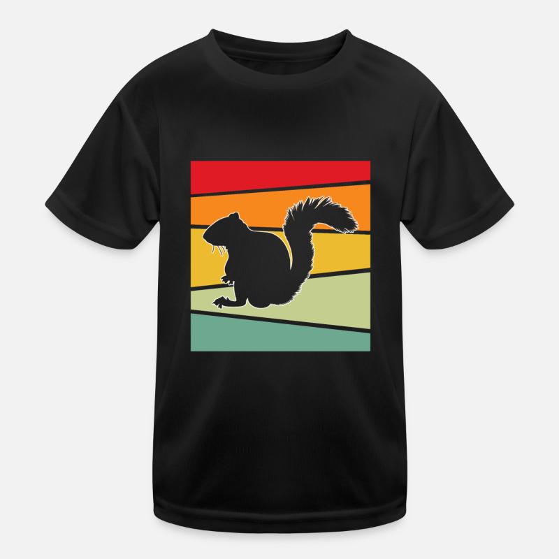 Eichhörnchen retro Kinder Funktions-T-Shirt