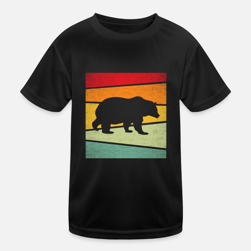 Bär Retro Kinder Funktions-T-Shirt