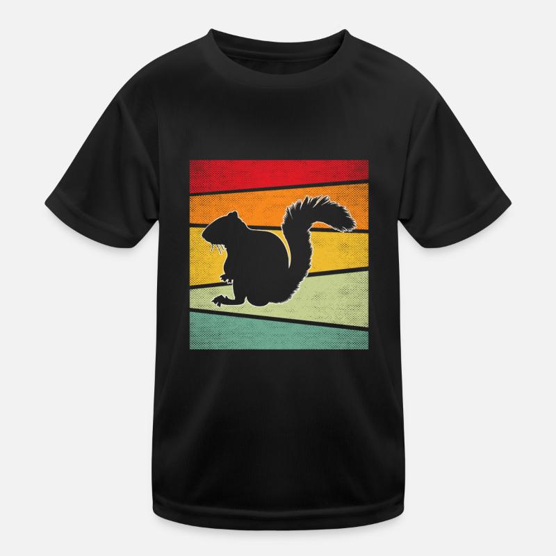 Eichhörnchen retro Kinder Funktions-T-Shirt