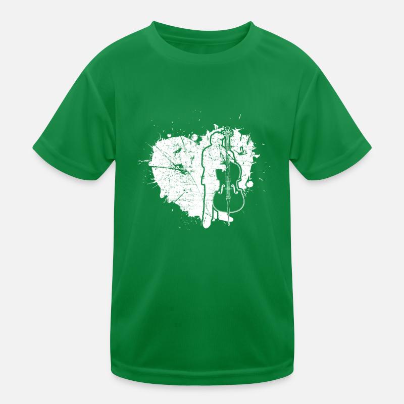 Kontrabass Kontrabassspieler Kontrabassist Kinder Funktions-T-Shirt