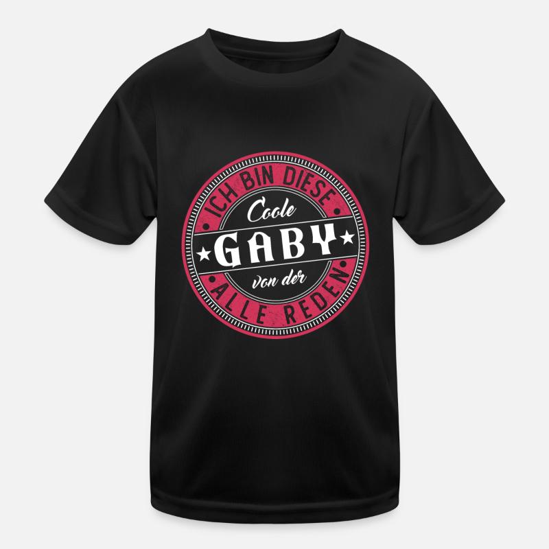 Gaby Geschenkidee Geschenk Geburtstag - Kinder Funktions-T-Shirt - Schwarz