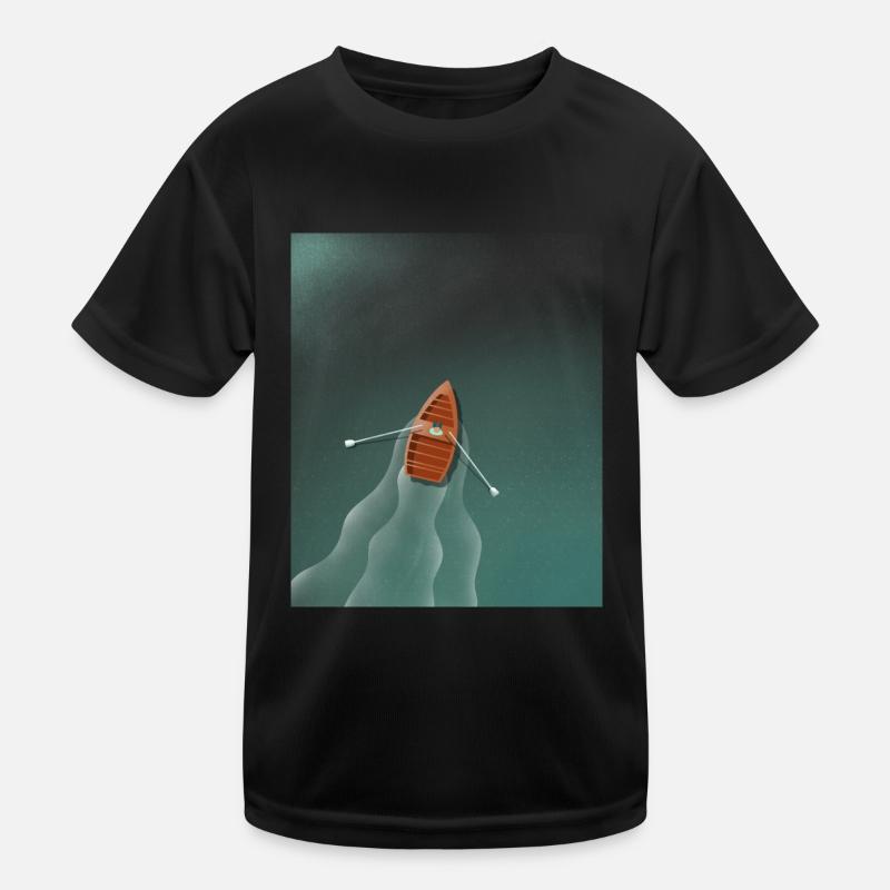 Bateau à rames sur le lac T-shirt sport Enfant