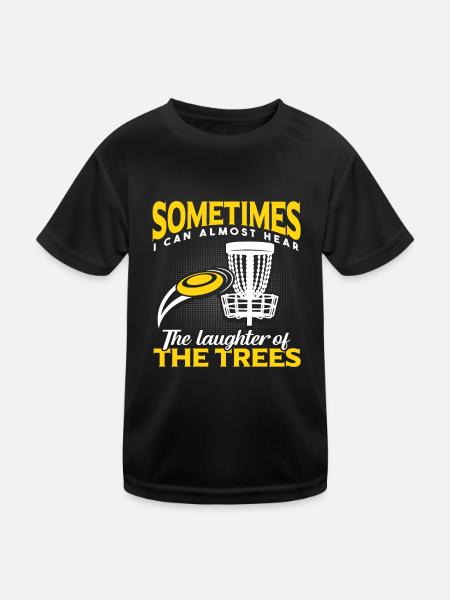 Funny Disc Golf Lover - Kids Functional T-Shirt - black - Front