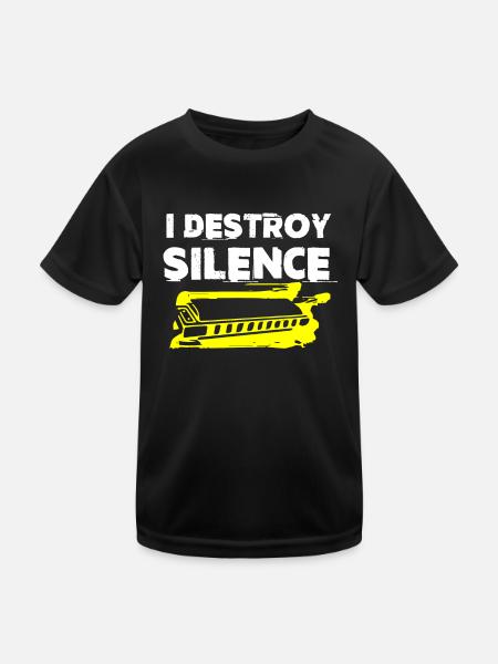 Harmonica player, Harmonica music - Kids Functional T-Shirt - black - Front
