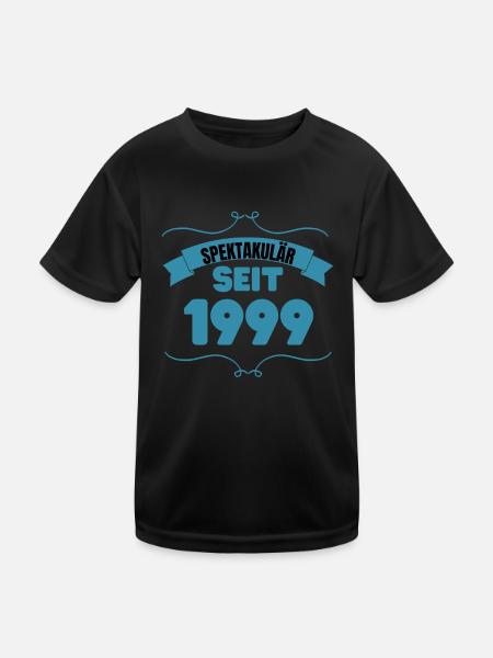 24. Geburtstag Geschenk Spektakulär seit 1999 - Kinder Funktions-T-Shirt - Schwarz - Vorne