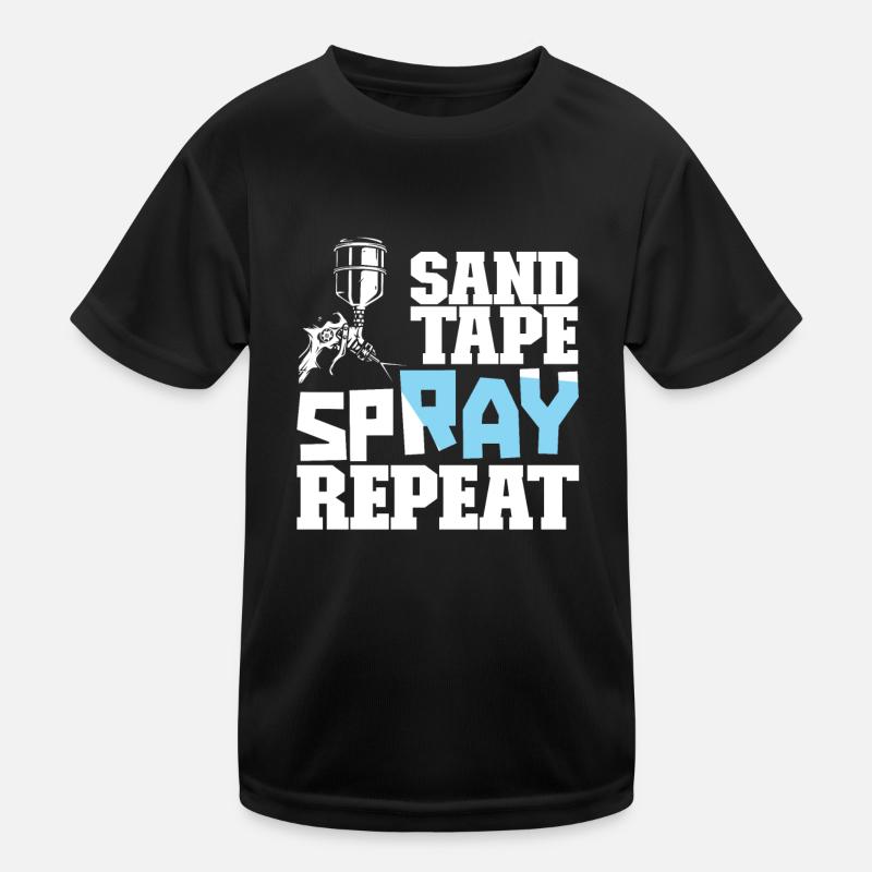 Painter varnisher spraying Kids Functional T-Shirt