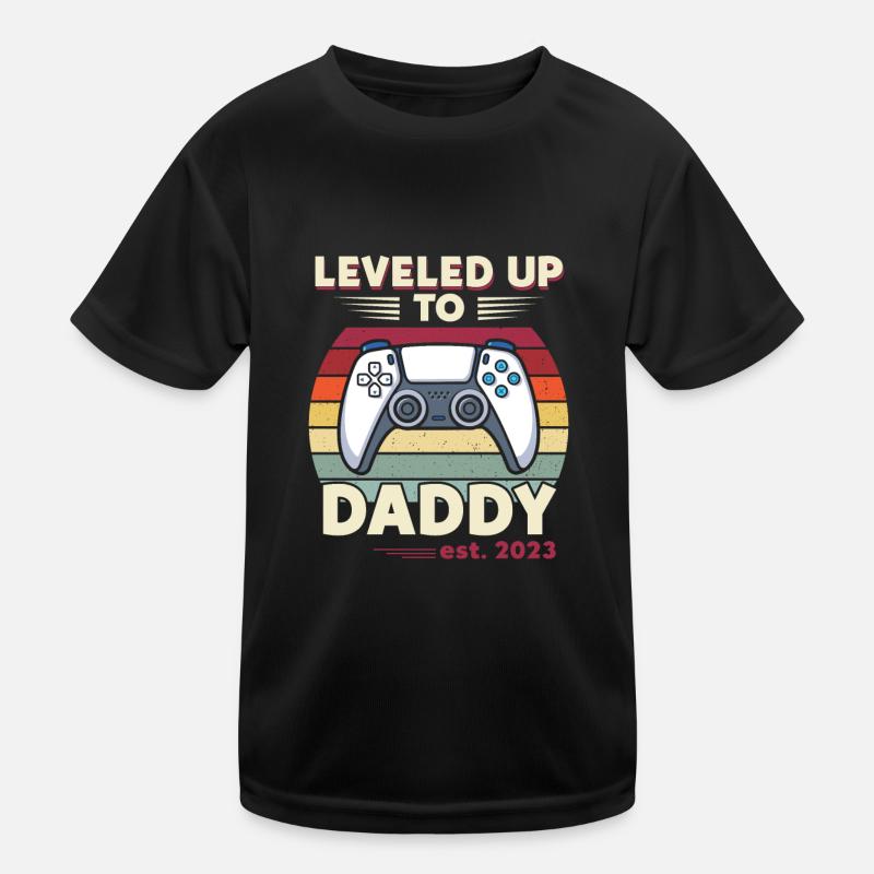 Leveled Up To Daddy Est. 2023 Controller T-shirt sport Enfant