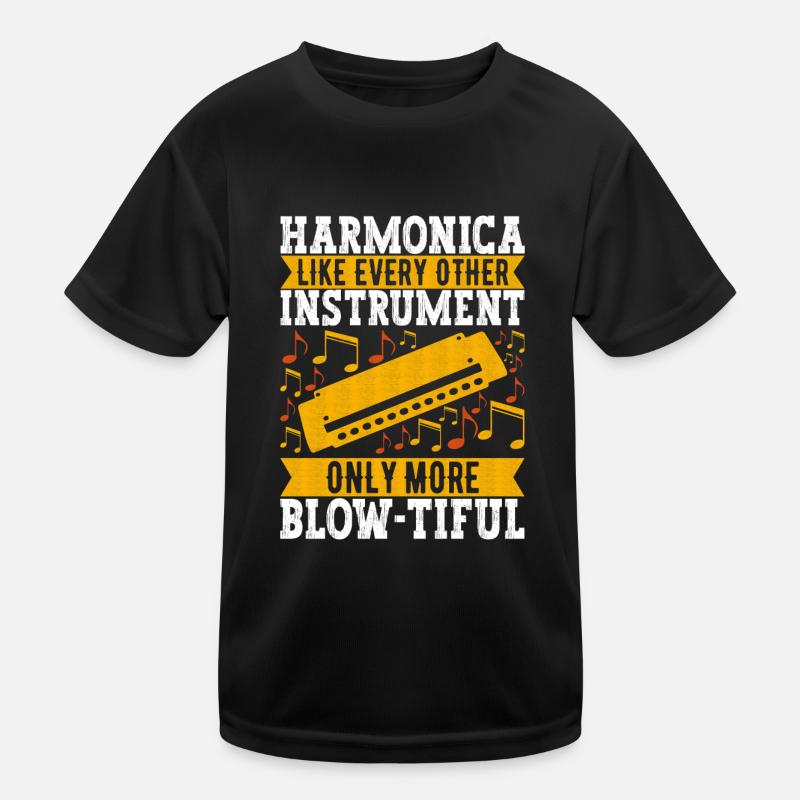Harmonika Mundharmonika Kinder Funktions-T-Shirt