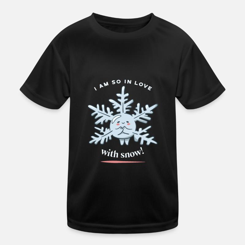 I'm So In Love With Snow! Funny Snow Winter Kids Functional T-Shirt