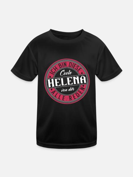 Helena Geschenkidee Geschenk Geburtstag - Kinder Funktions-T-Shirt - Schwarz - Vorne