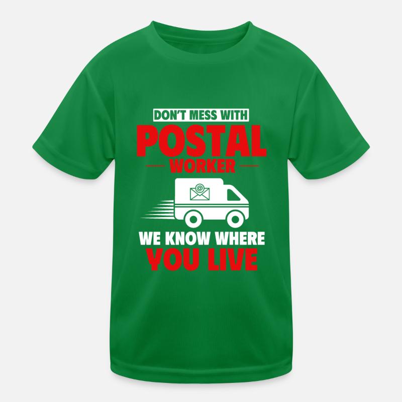 Postarbeiter, Post Mann Kinder Funktions-T-Shirt