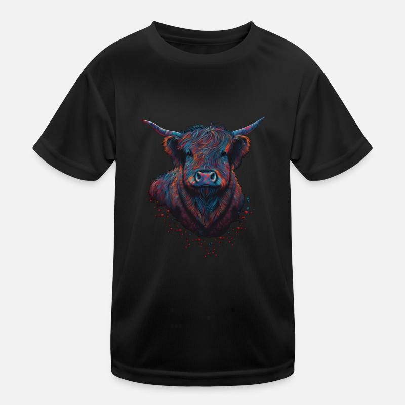 Vache des Highlands T-shirt sport Enfant