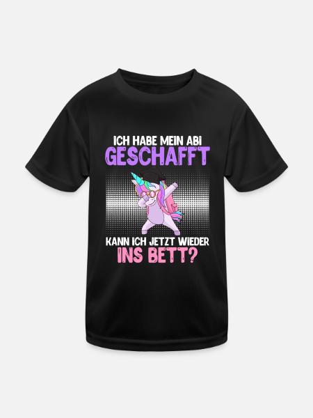 Abiturienten 2023 Abi geschafft - Kinder Funktions-T-Shirt - Schwarz - Vorne