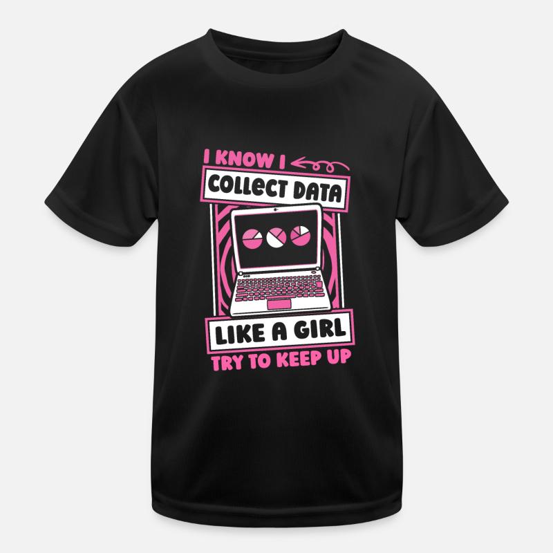 Data Science Data Analyst Mädchen - Kinder Funktions-T-Shirt - Schwarz