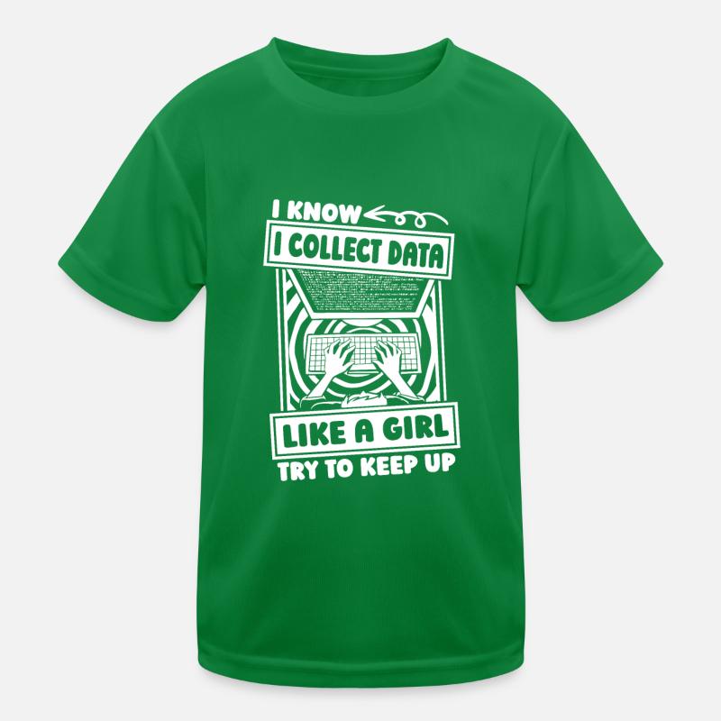 Data Science Data Analyst Girl Kids Functional T-Shirt