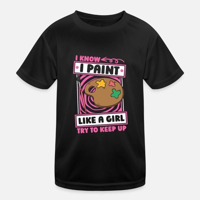 Maler Lackierer Mädchen Kinder Funktions-T-Shirt