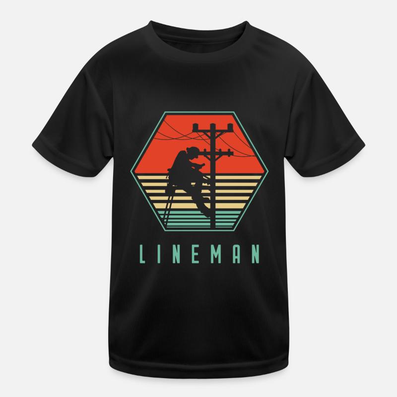 Lineman rétro pour monteur de lignes T-shirt sport Enfant