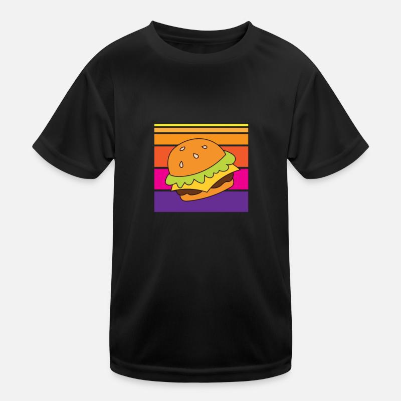 Cheeseburger Fast Food Burger Lovers Kids Functional T-Shirt