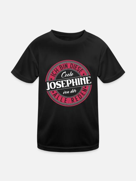 Josephine Geschenkidee Geschenk Geburtstag - Kinder Funktions-T-Shirt - Schwarz - Vorne