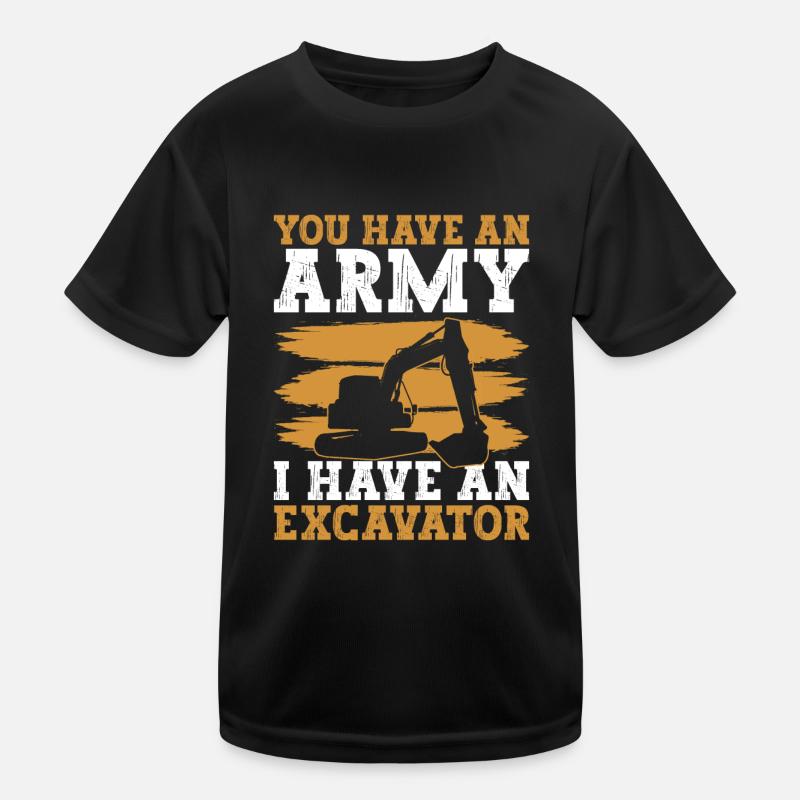 Bagger Schwermaschinenführer Baggerbaggerfahrer T-shirt sport Enfant