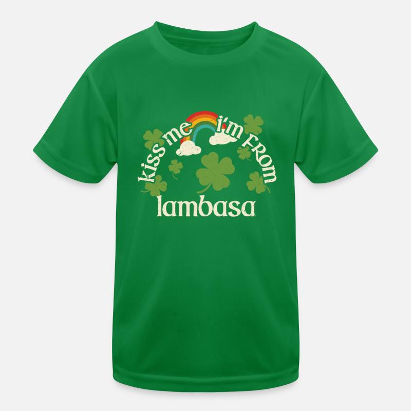 Küss mich - St. Patricks Day Lambasa Kinder Funktions-T-Shirt