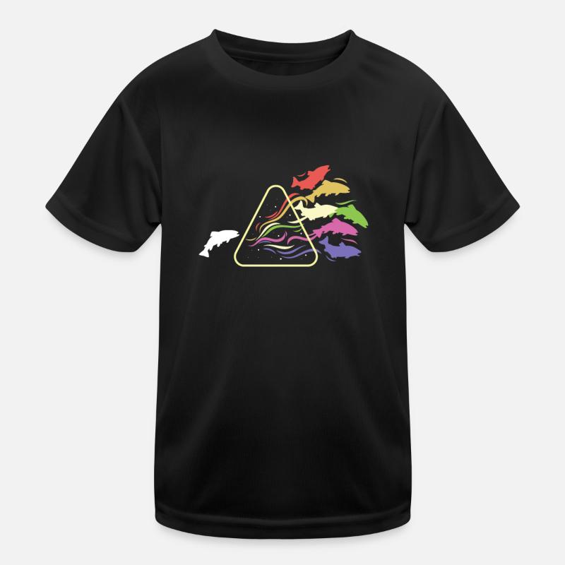 Fisch Prisma Regenbogen Licht Lustig Physik Kinder Funktions-T-Shirt