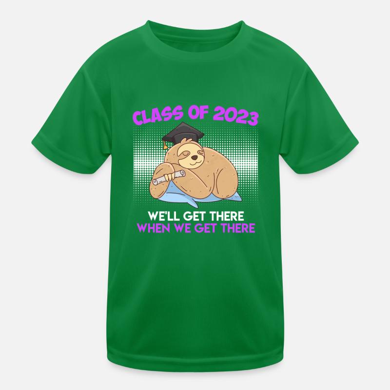 Abitur Sloth Abi 2023 Class 2023 High School Graduates Kids Functional T-Shirt