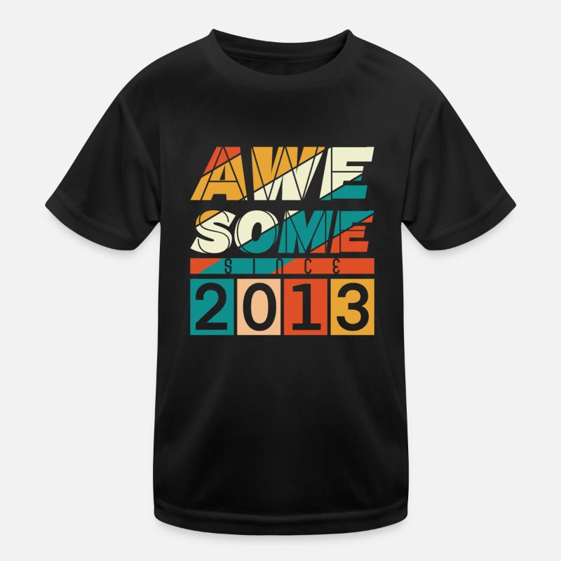 2013 Anniversaire Né Année de naissance millésime T-shirt sport Enfant