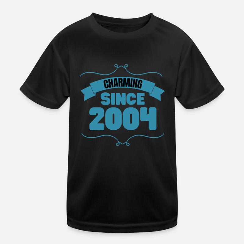 19th Birthday Party Gift Charming since 2004 Kids Functional T-Shirt