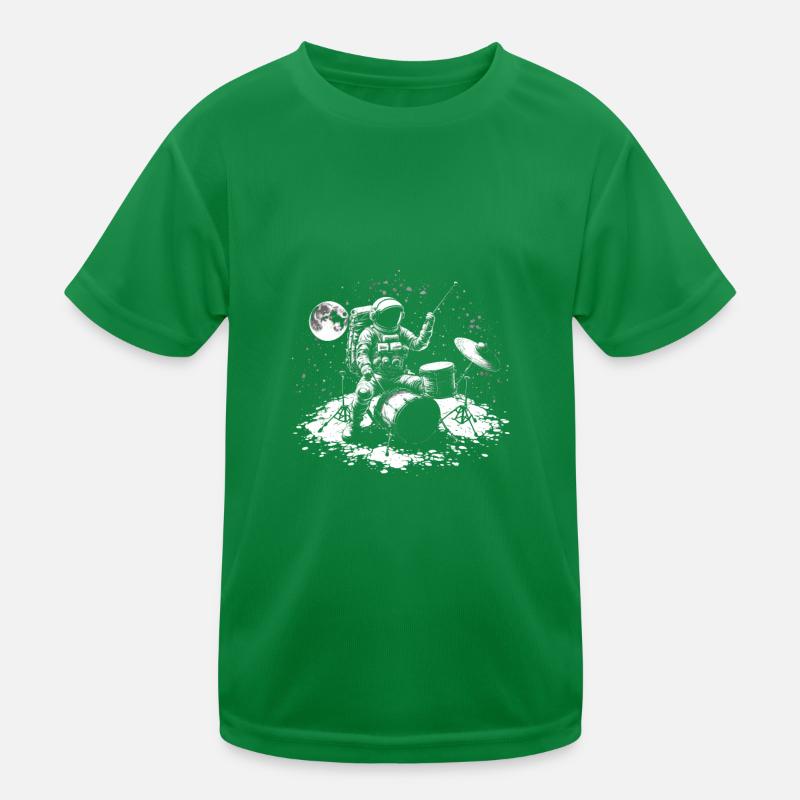 Astronaut plays his drums Kids Functional T-Shirt