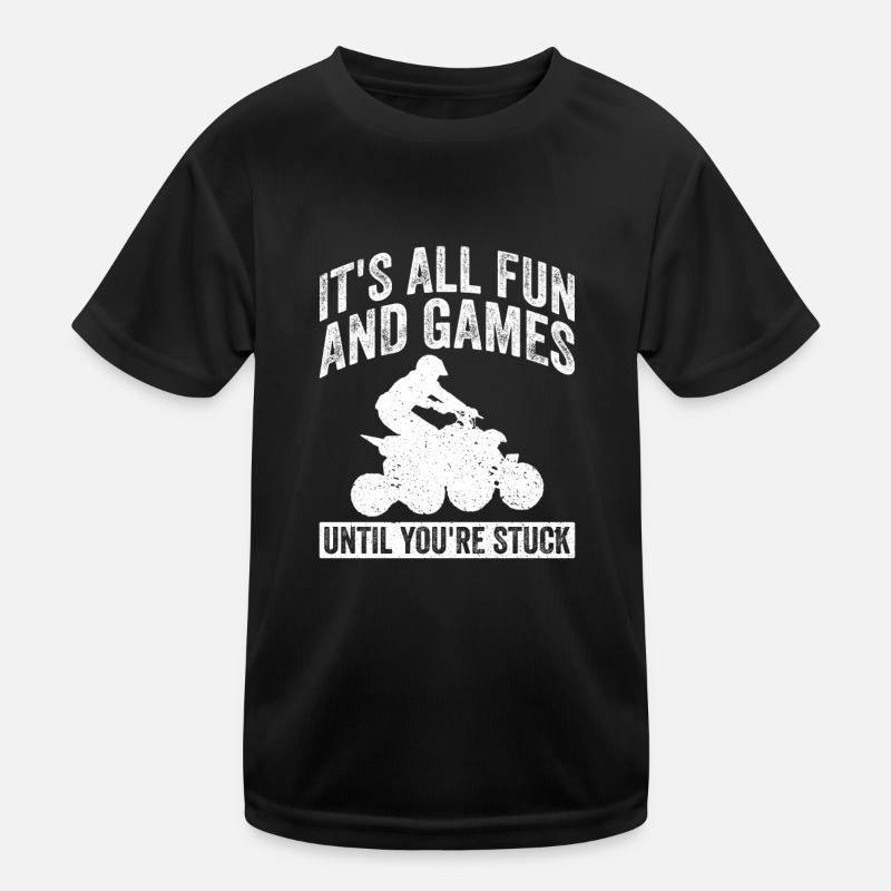 Quad Quadfahrer - Kids Functional T-Shirt - black