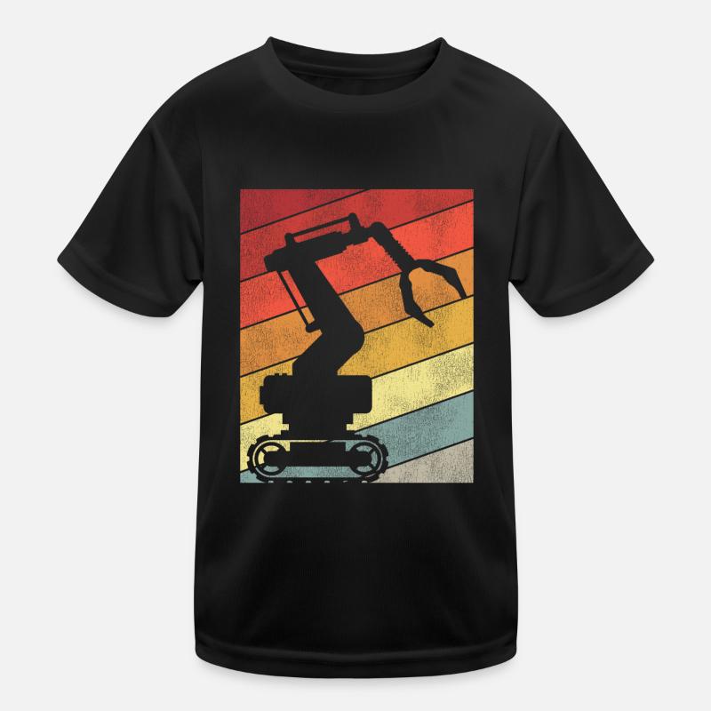 Robot Robotics Engineer Retro Kids Functional T-Shirt