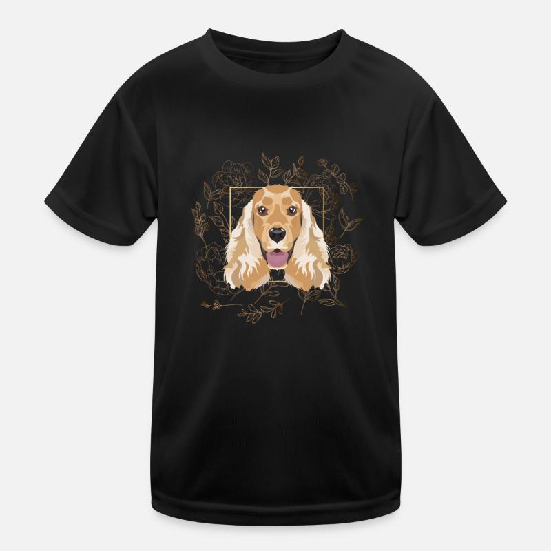Golden Dog English Cocker Spaniel Kids Functional T-Shirt