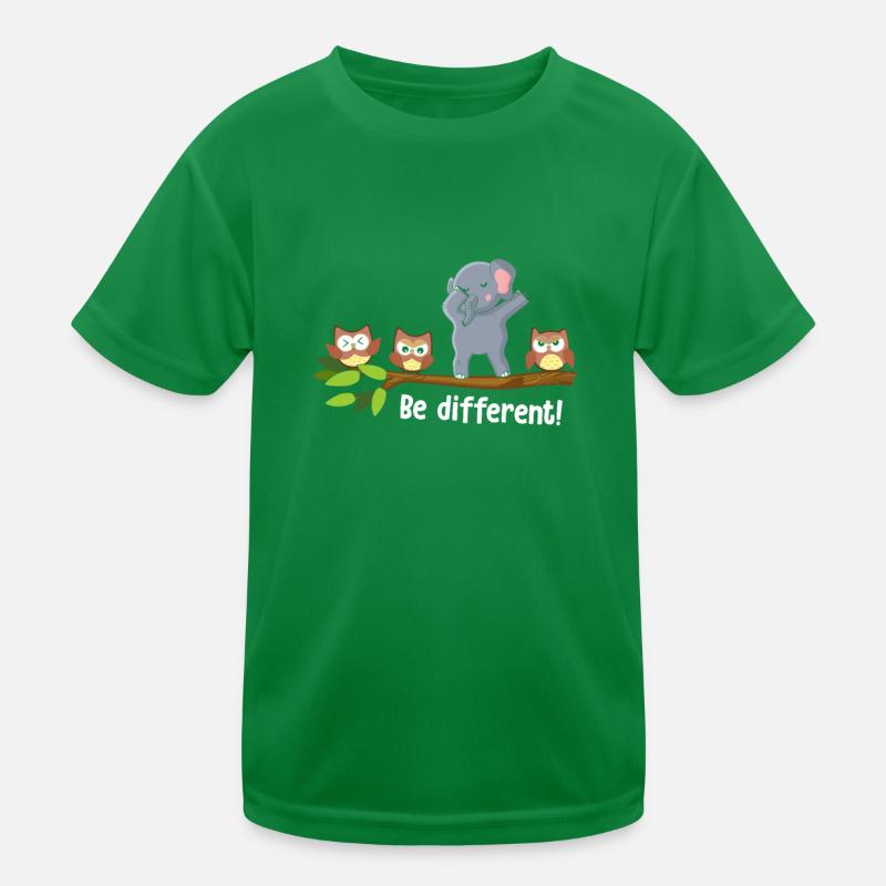 Be Different Dabbing Elefant Kinder Funktions-T-Shirt