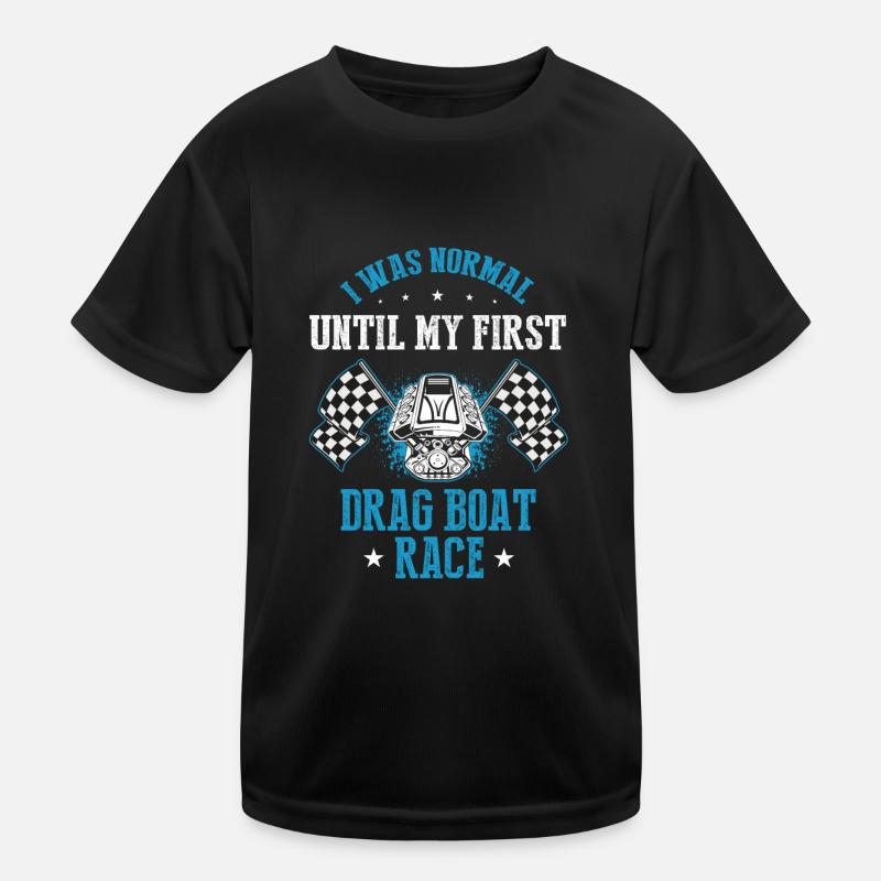Drag Boot Design für Rennbootfahrer Kinder Funktions-T-Shirt