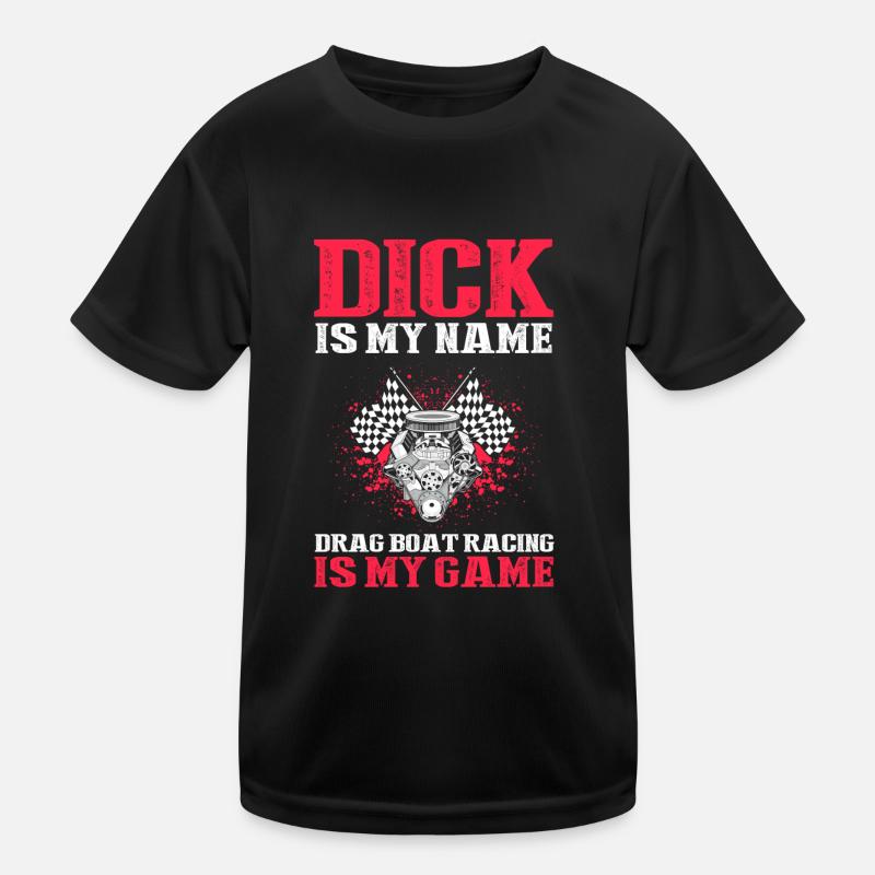 Drag Boot Design für Rennbootfahrer Kinder Funktions-T-Shirt