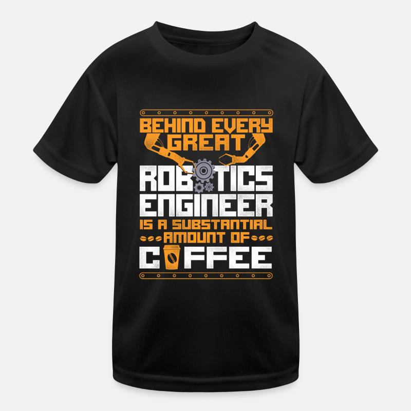 Robot Robotics Engineer Café T-shirt sport Enfant