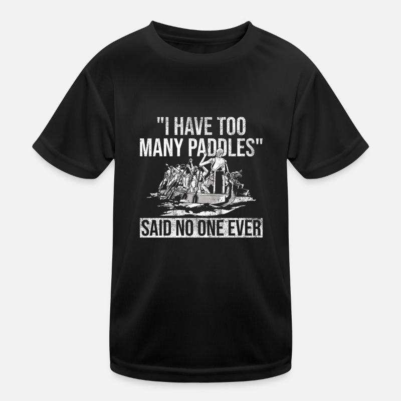 Drachenboot - Kinder Funktions-T-Shirt - Schwarz