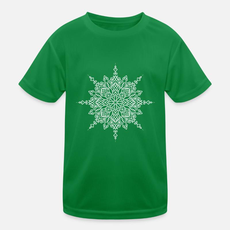 Blumen Mandala Kinder Funktions-T-Shirt