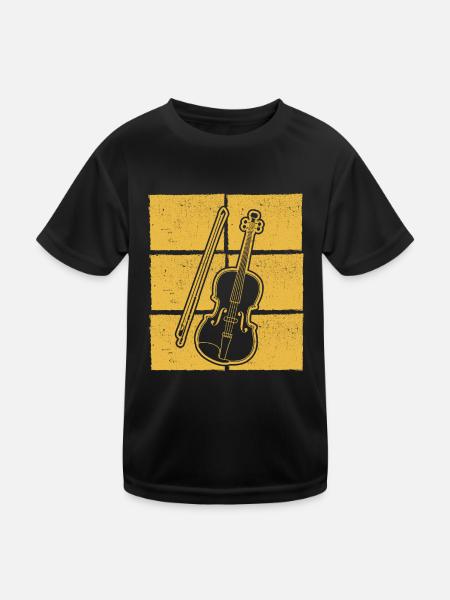 Violon Violoniste Violoniste - T-shirt sport Enfant - noir - Devant