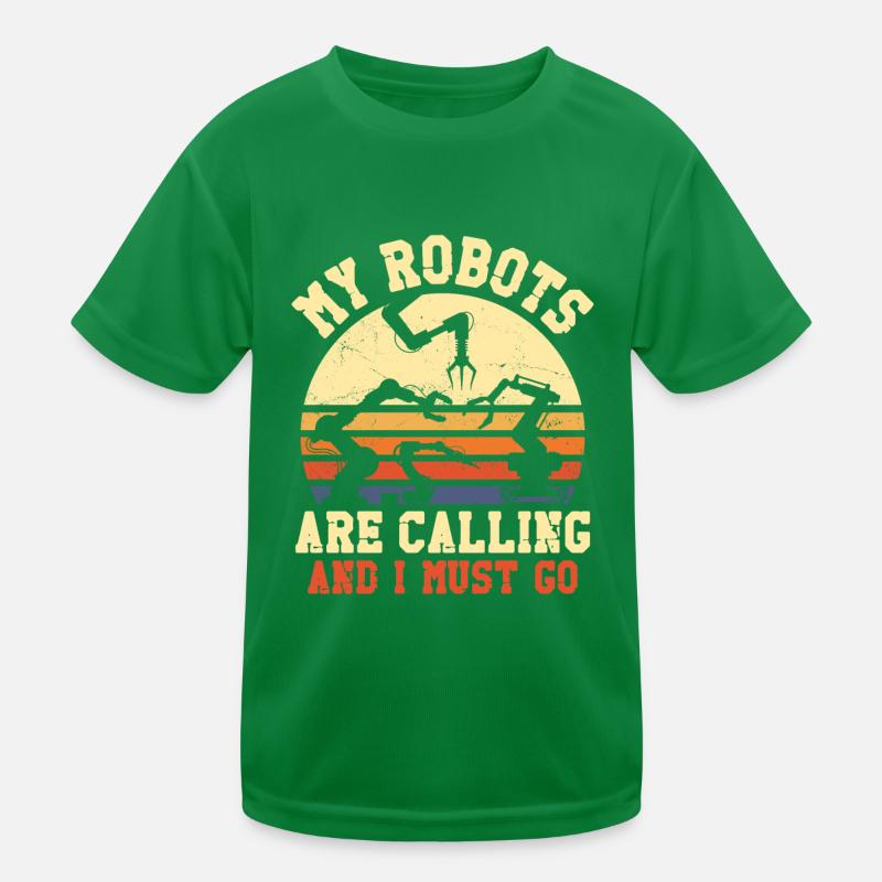 Robot Robotics Engineer Retro Kinder Funktions-T-Shirt