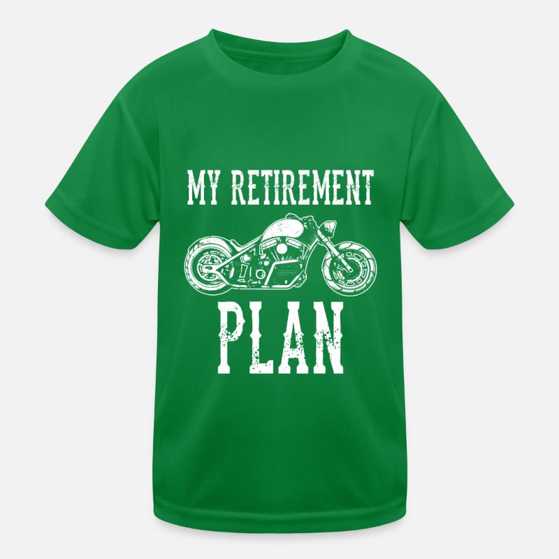 My Retirement Plan Biker Motorcycle Rider Motorbik Kinder Funktions-T-Shirt