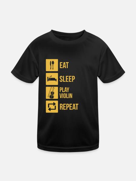 Violon Violoniste Violoniste - T-shirt sport Enfant - noir - Devant