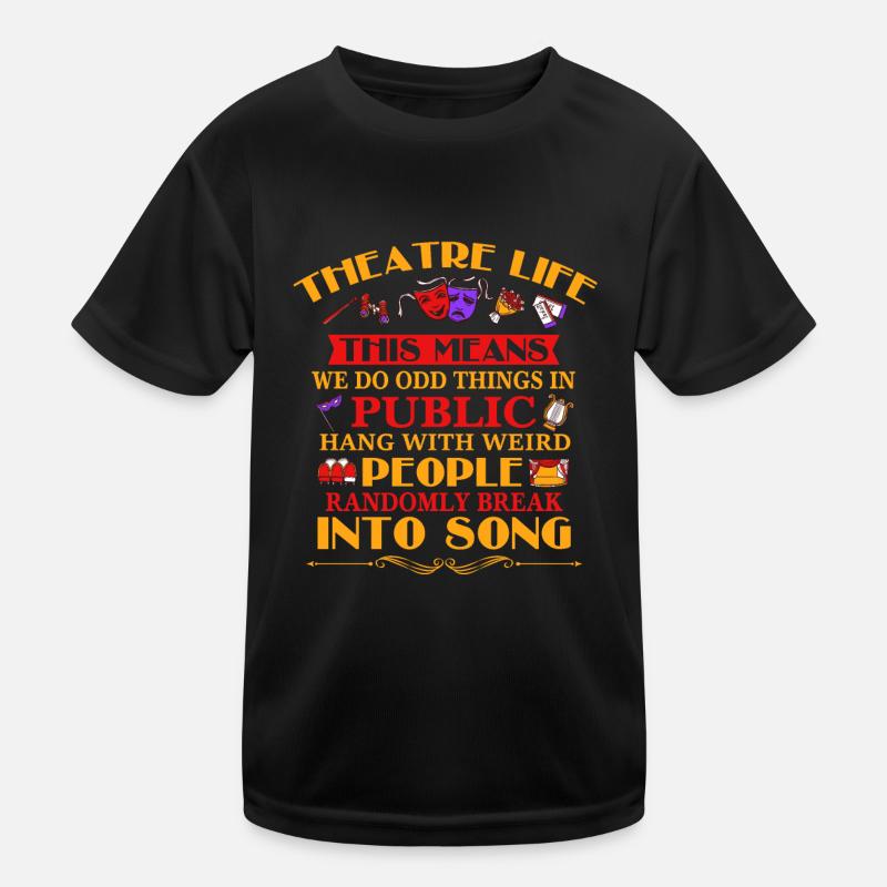 Broadway, Musical, Theatre nerd Kids Functional T-Shirt