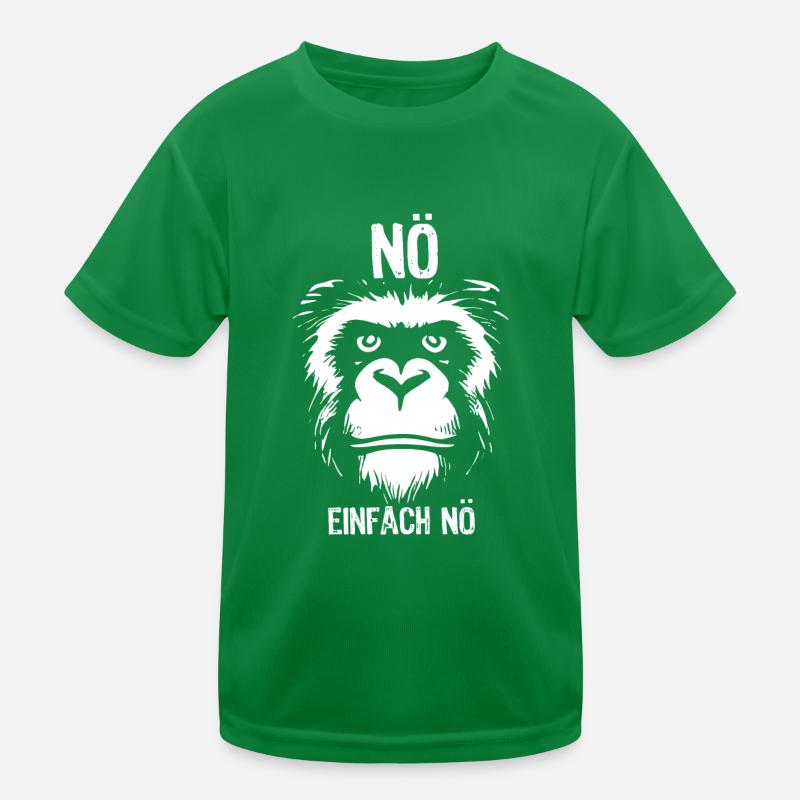 Nö, ich muss garnichts - Affe - Spruch Kinder Funktions-T-Shirt
