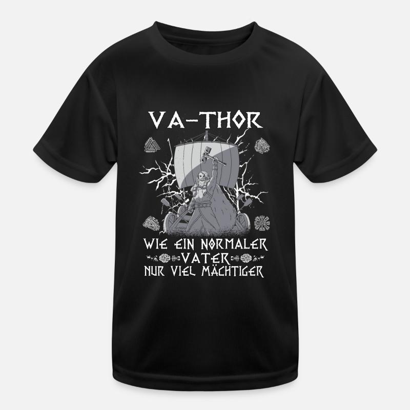 Herren Vathor - Vatertag Vatertagsgeschenk Viking Kinder Funktions-T-Shirt