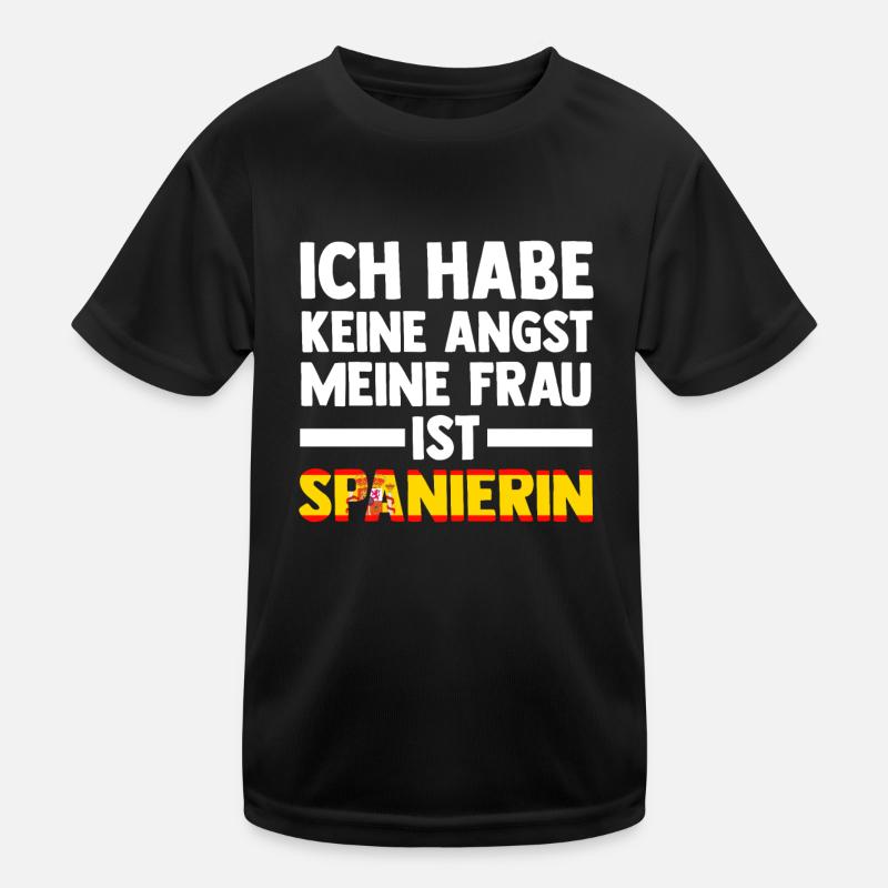 Spanisch Spanier Spanien - Kinder Funktions-T-Shirt - Schwarz